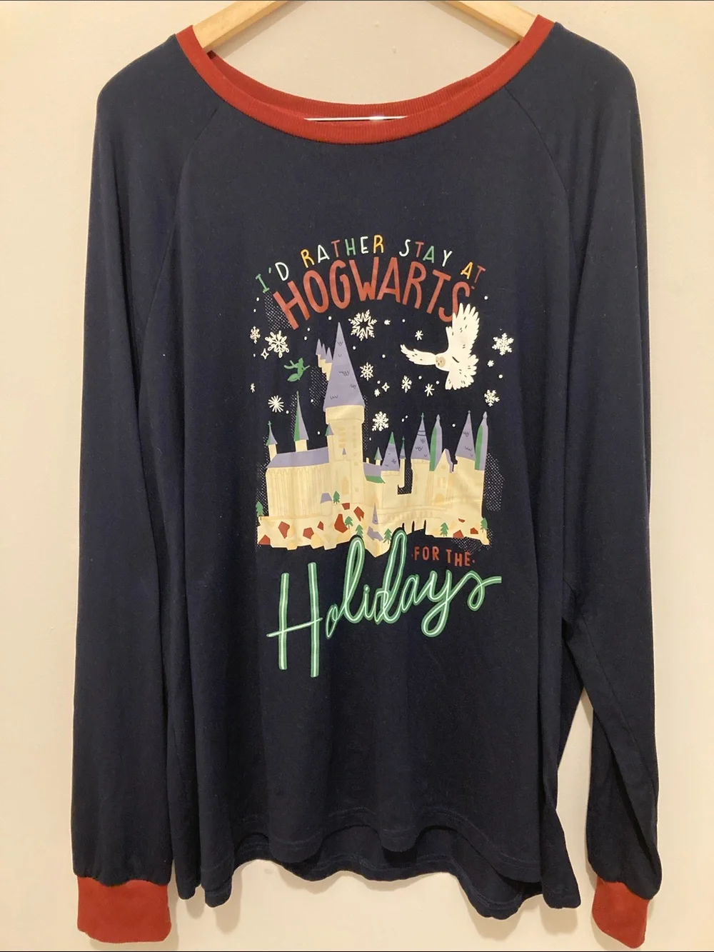 Harry Potter Holiday PJ top XXL